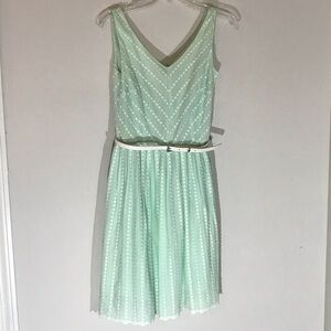 Antonio Melani Mint Green Embroidered Sleeveless Dress Women’s Size 4